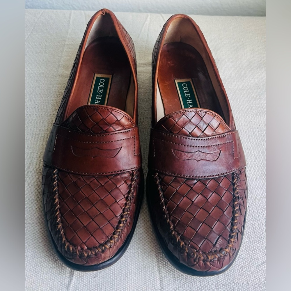 Cole Haan Woven Penny Loafers